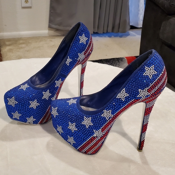 Absolutely Stunning 4th of July Stilettos Size 7.5 - Picture 2 of 9